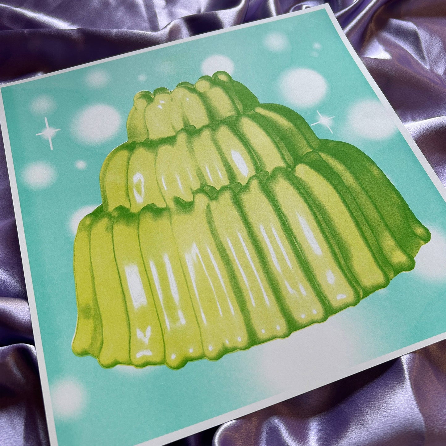 Alex Luciano: Radioactive Jell-O Risograph Print