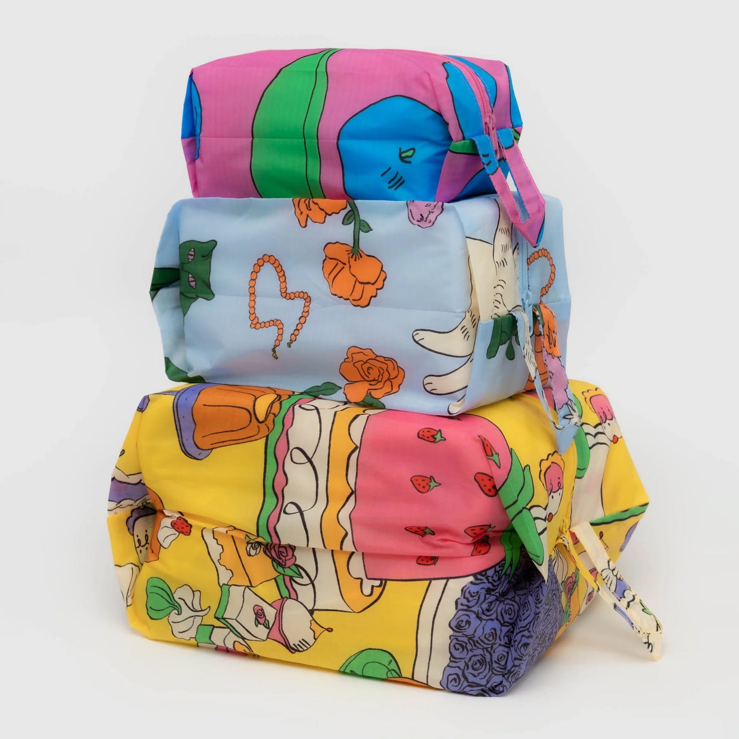3D Zip Pouch Set