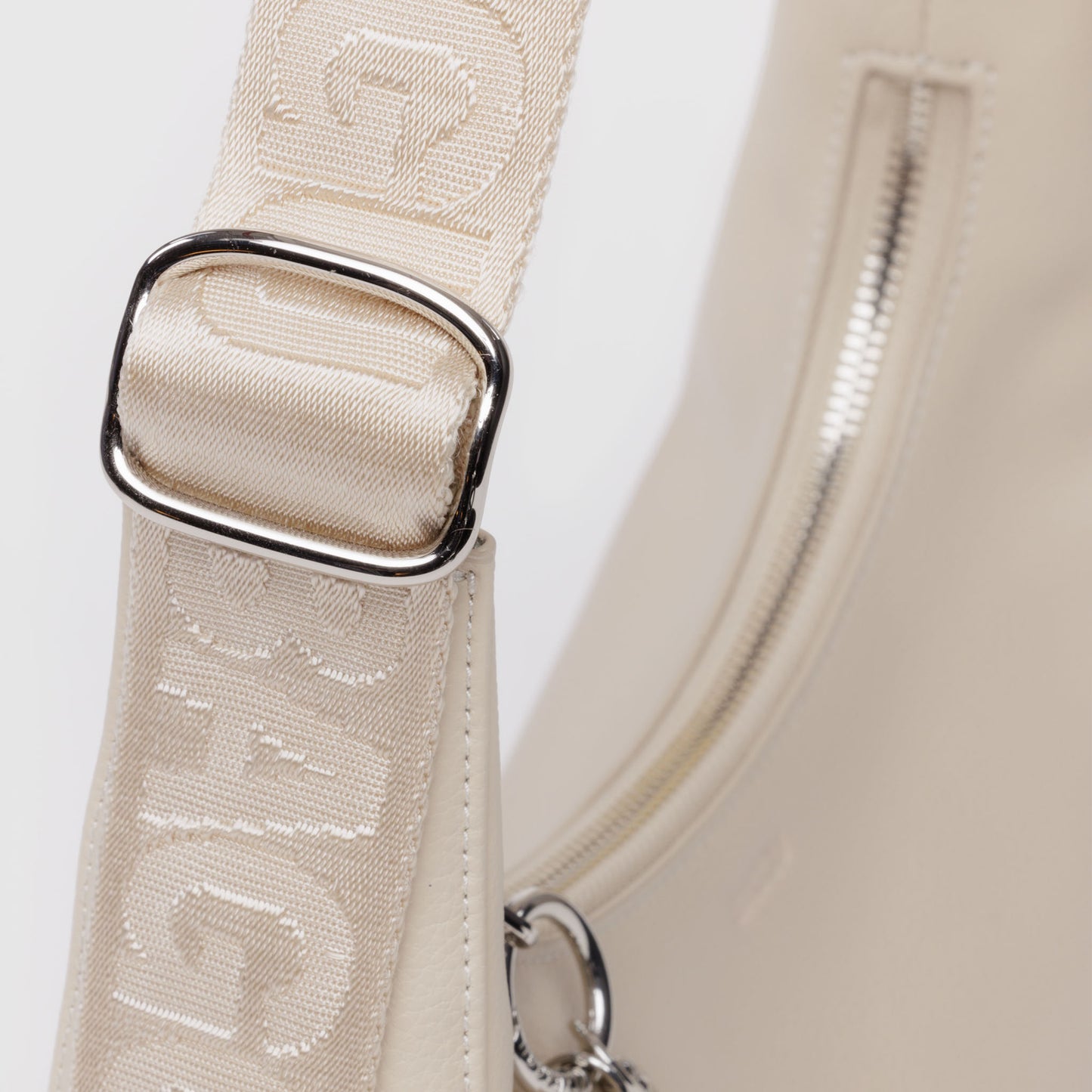 Small Recycled Leather Crescent Bag