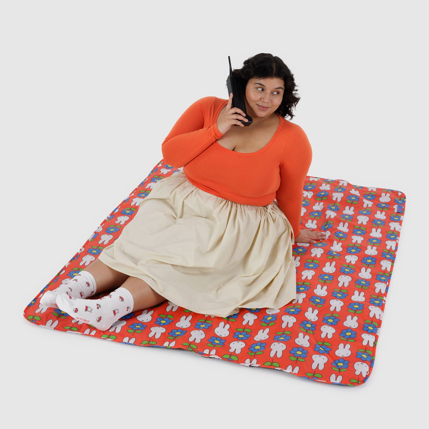 BAGGU Puffy Picnic Blanket: Flower Miffy