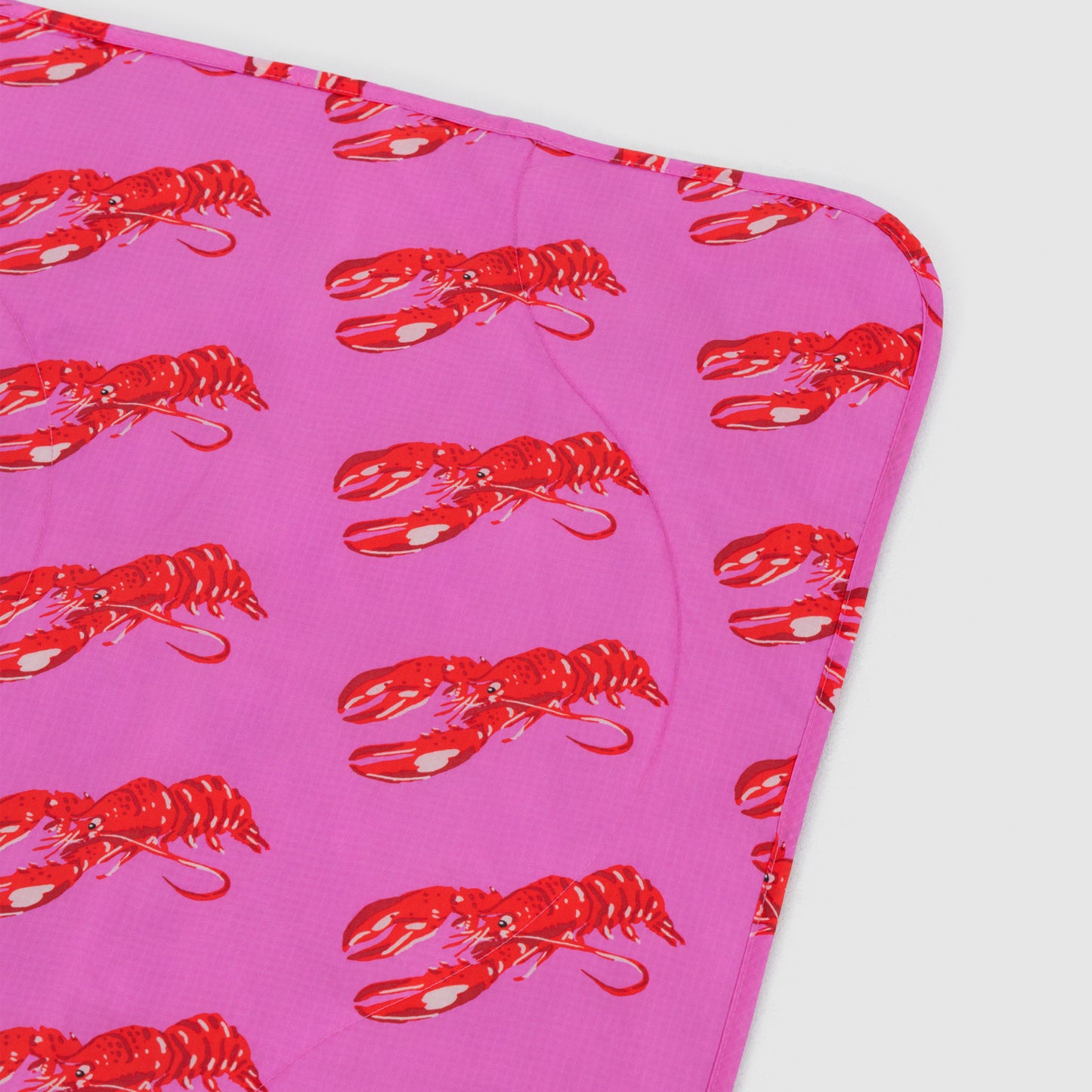 BAGGU Puffy Picnic Blanket: Pink Lobster