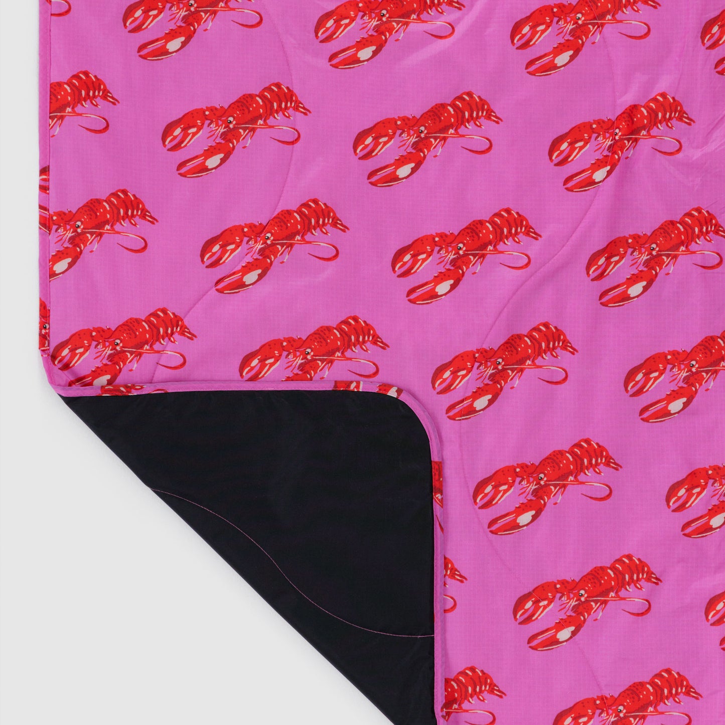 BAGGU Puffy Picnic Blanket: Pink Lobster