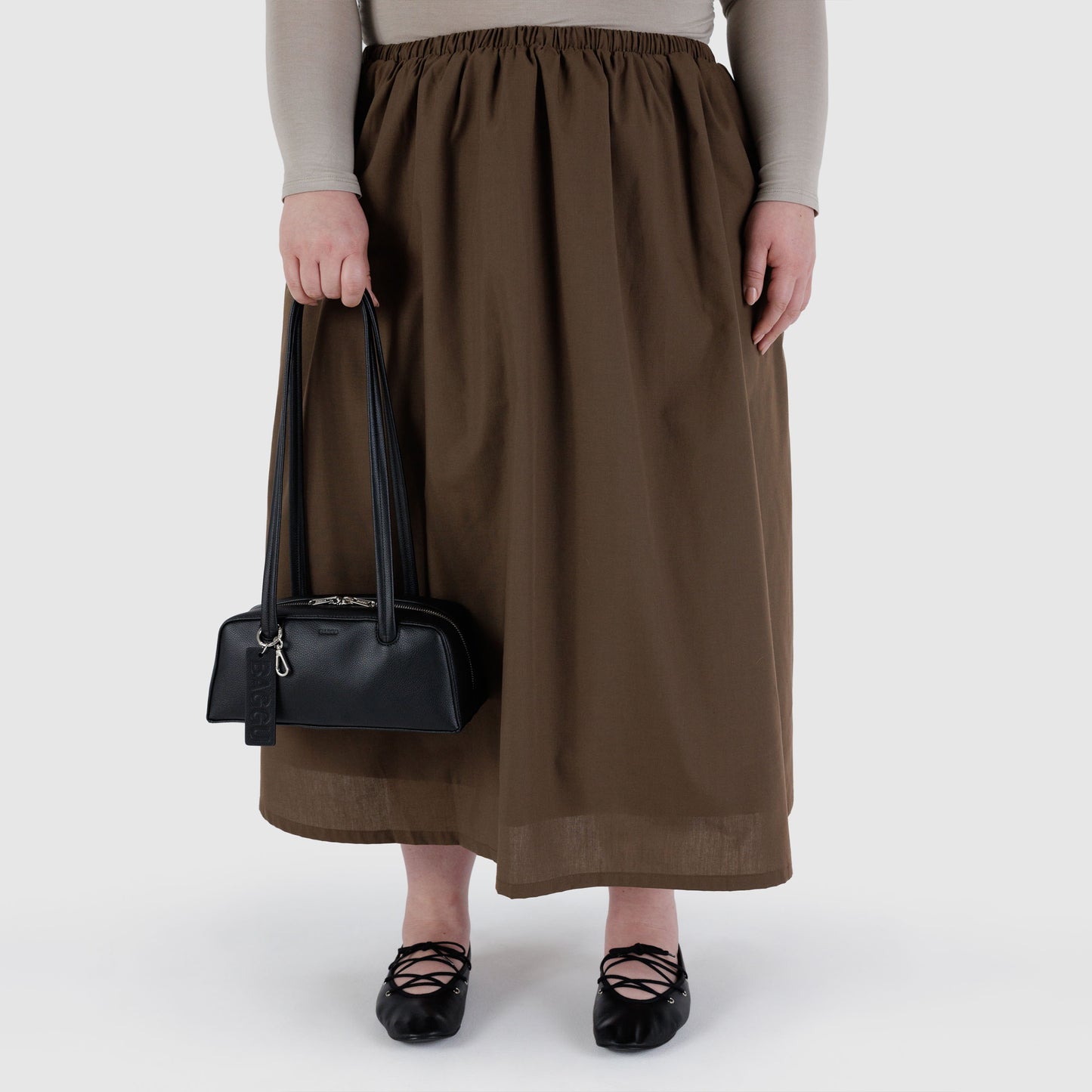 Small Recycled Leather Bowler Bag