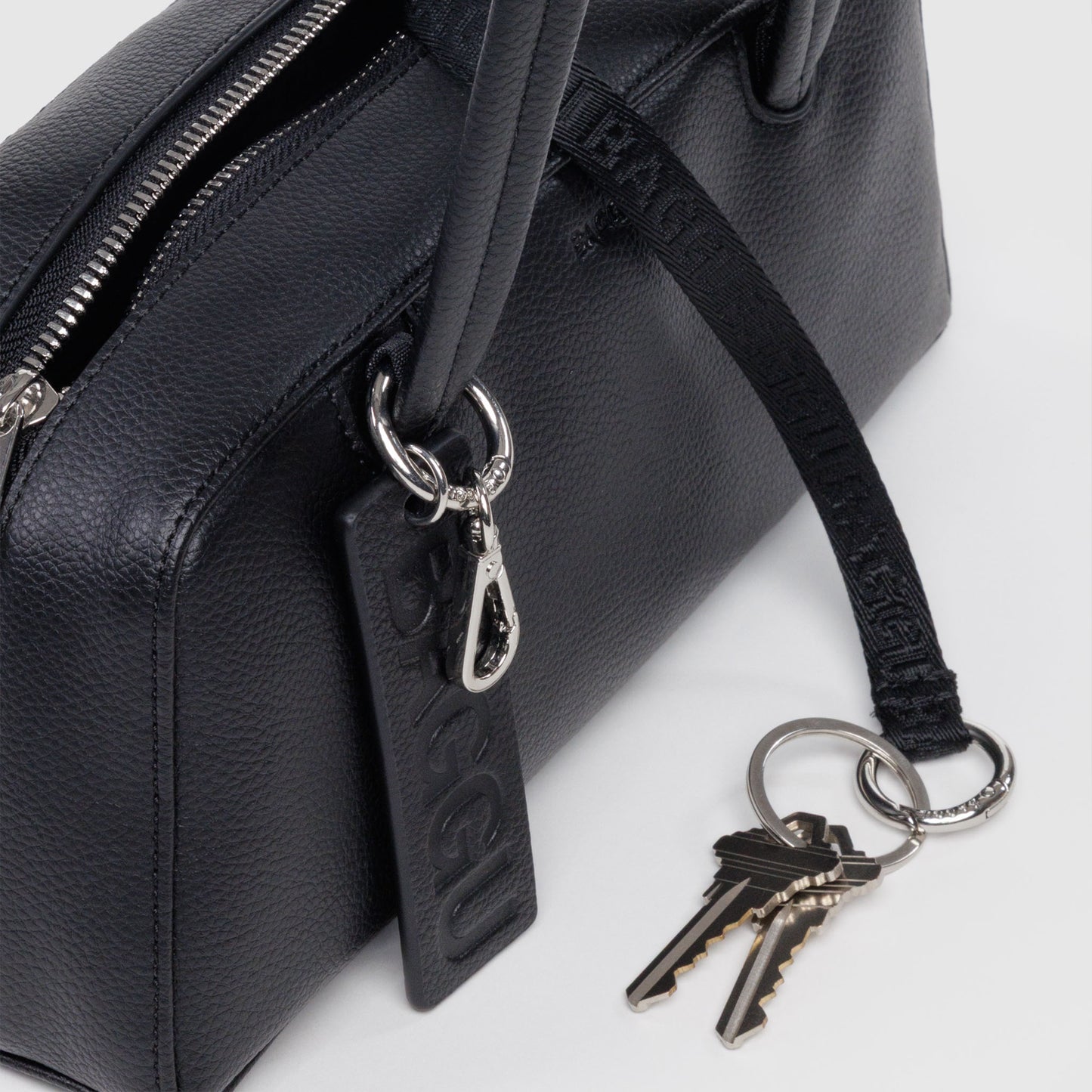 Small Recycled Leather Bowler Bag