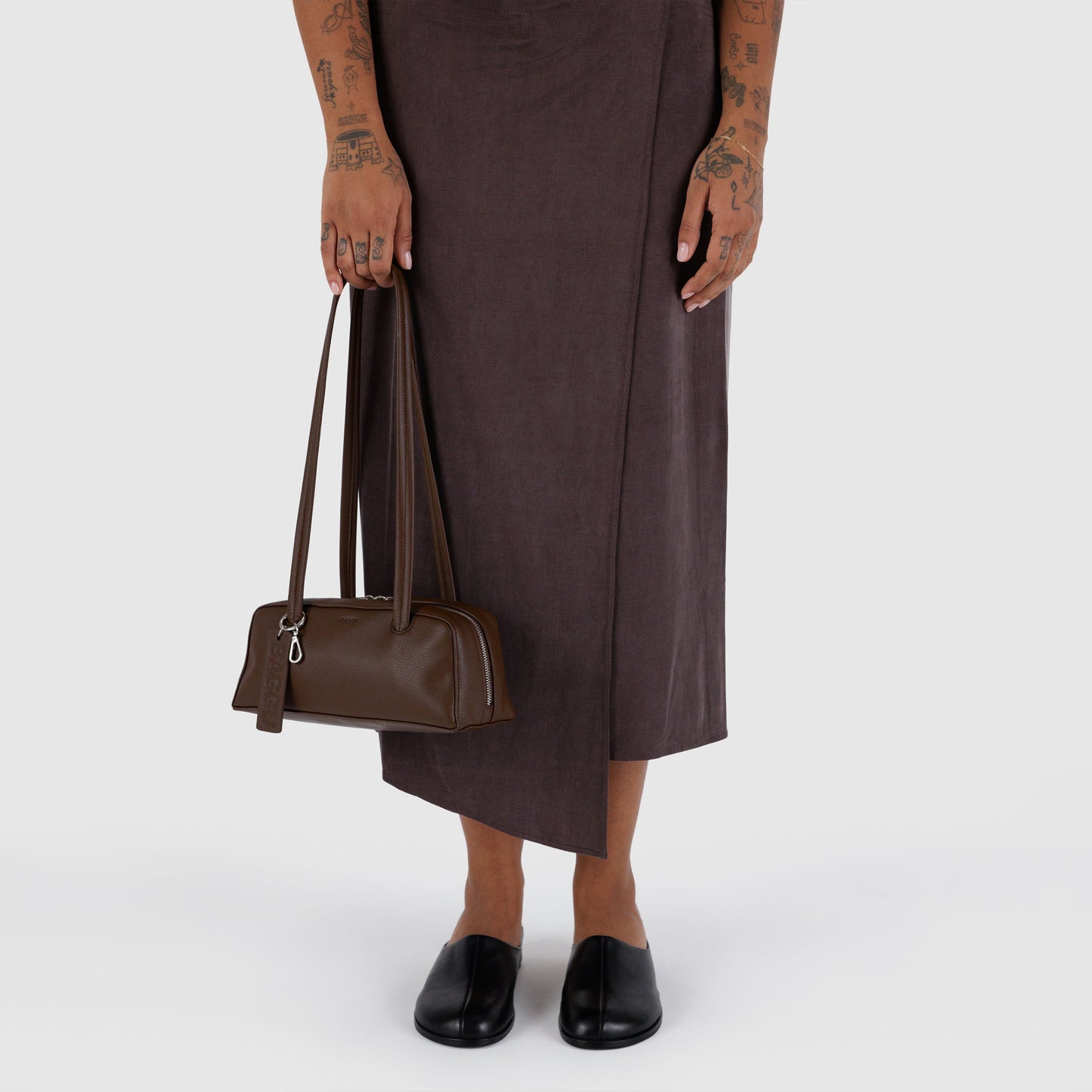Small Recycled Leather Bowler Bag