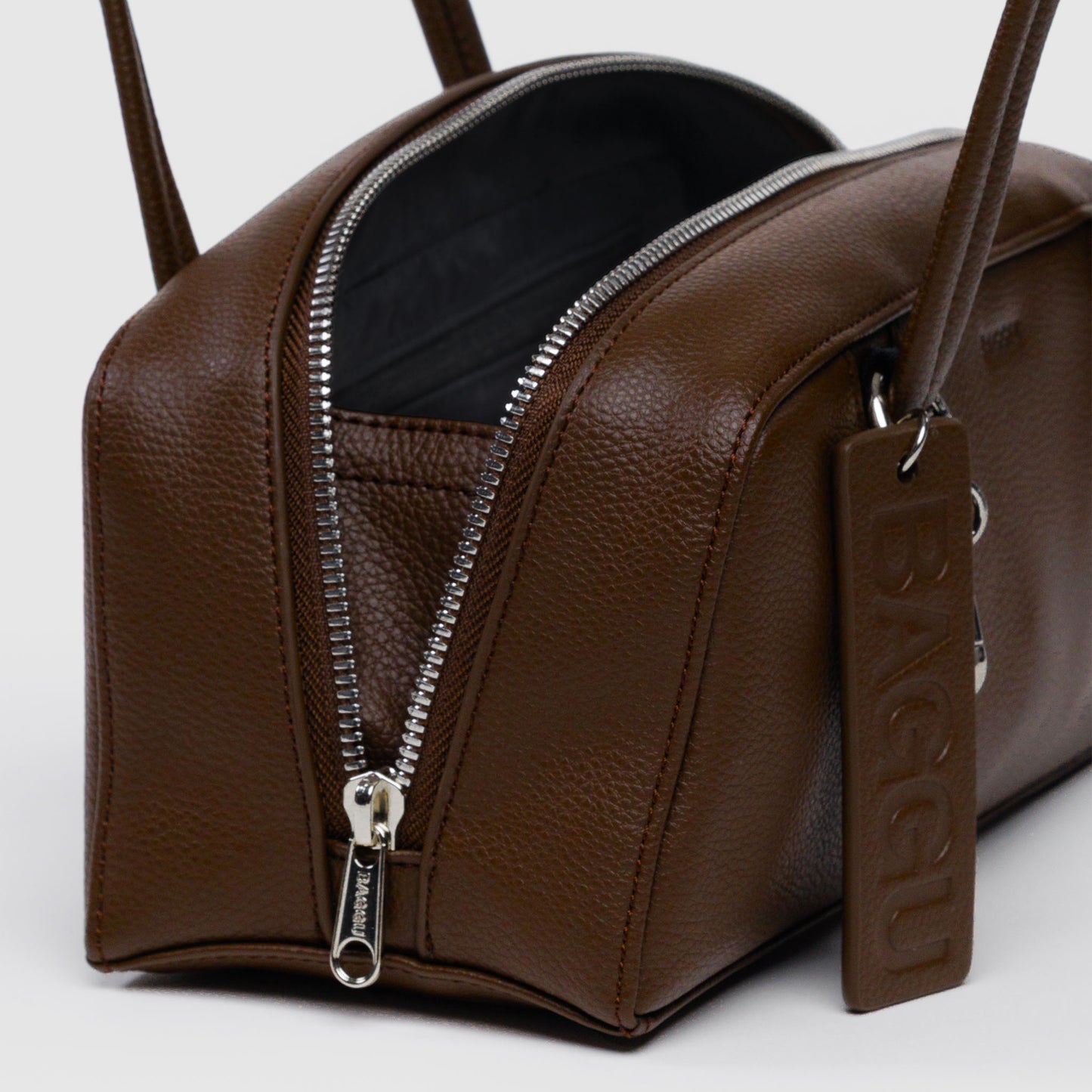 Small Recycled Leather Bowler Bag