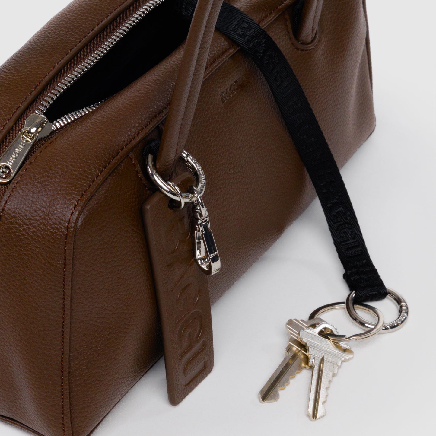 Small Recycled Leather Bowler Bag