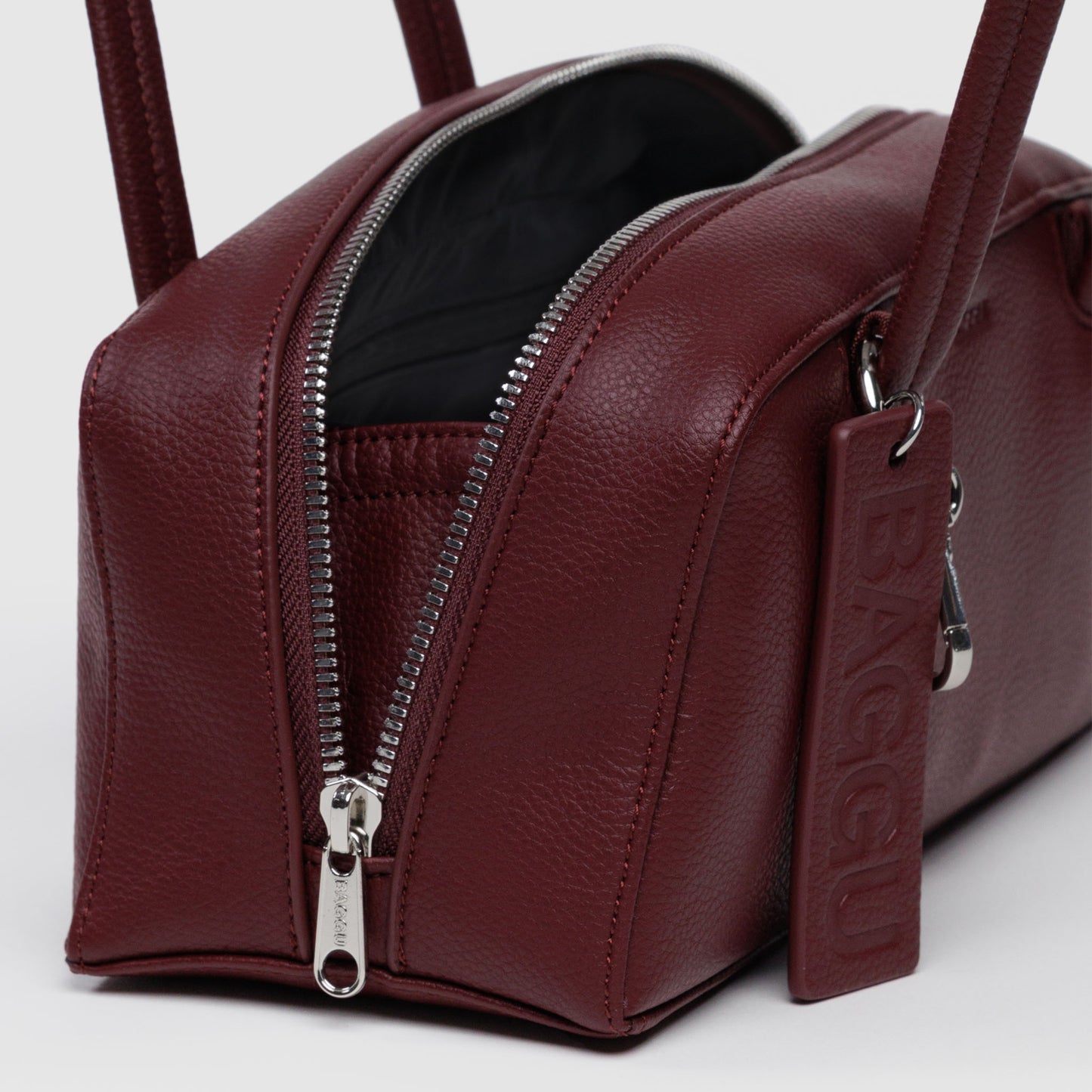 Small Recycled Leather Bowler Bag
