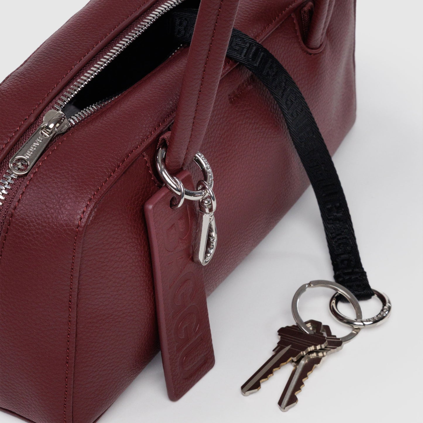 Small Recycled Leather Bowler Bag