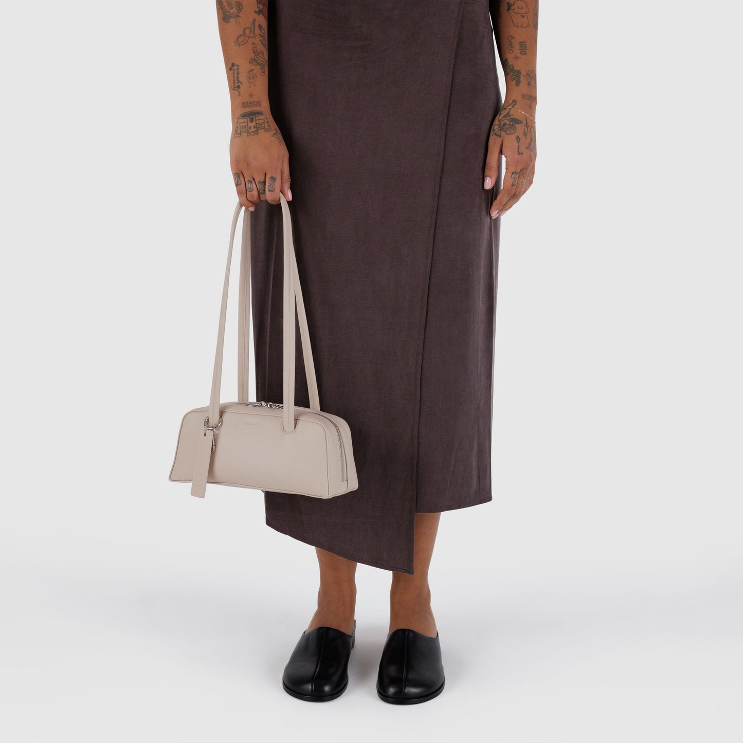 Small Recycled Leather Bowler Bag