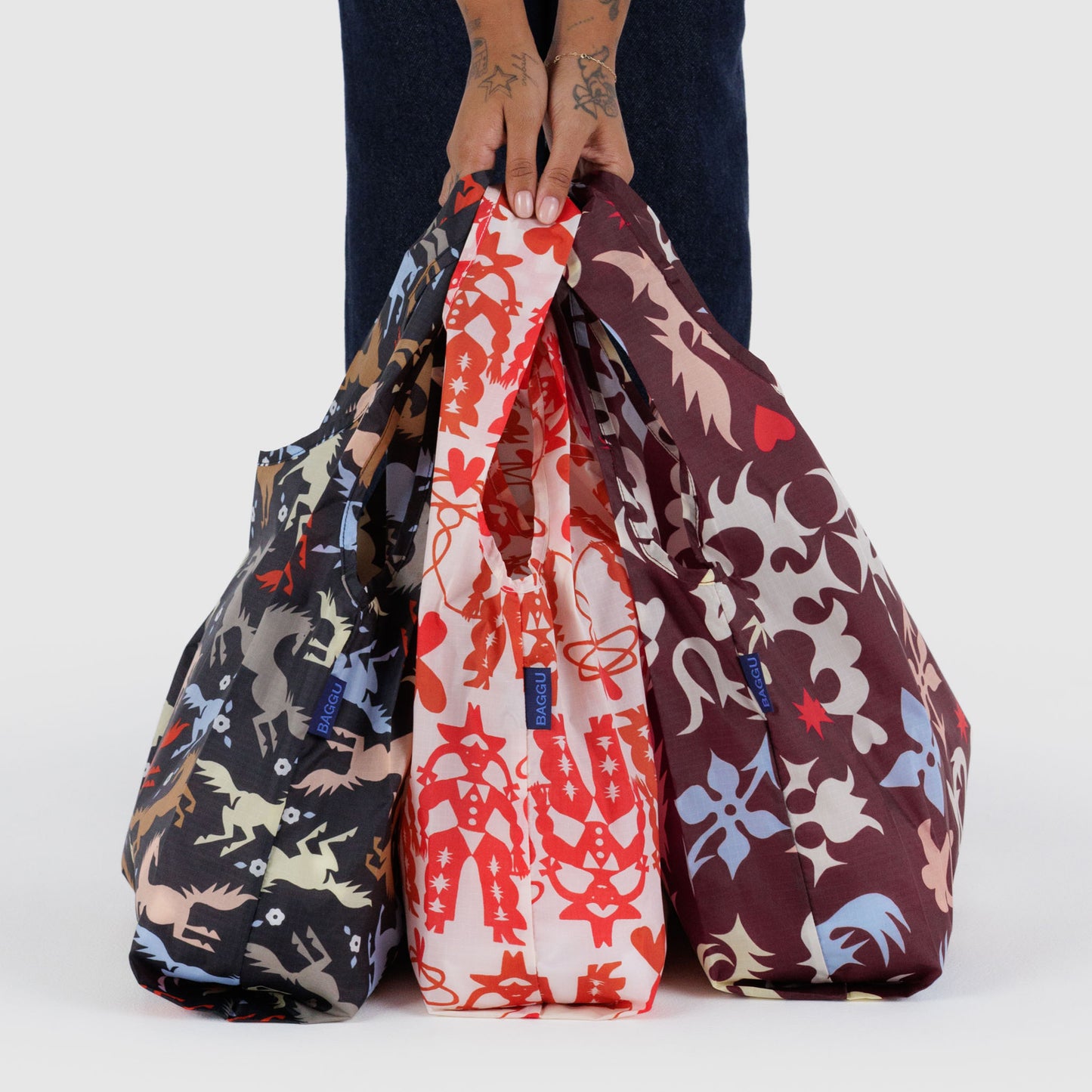 BAGGU Western Cut-Outs Standard Baggu Set of 3