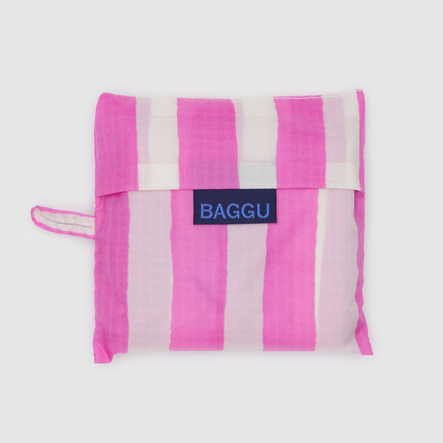 BAGGU Pink Painted Stripe Standard Baggu