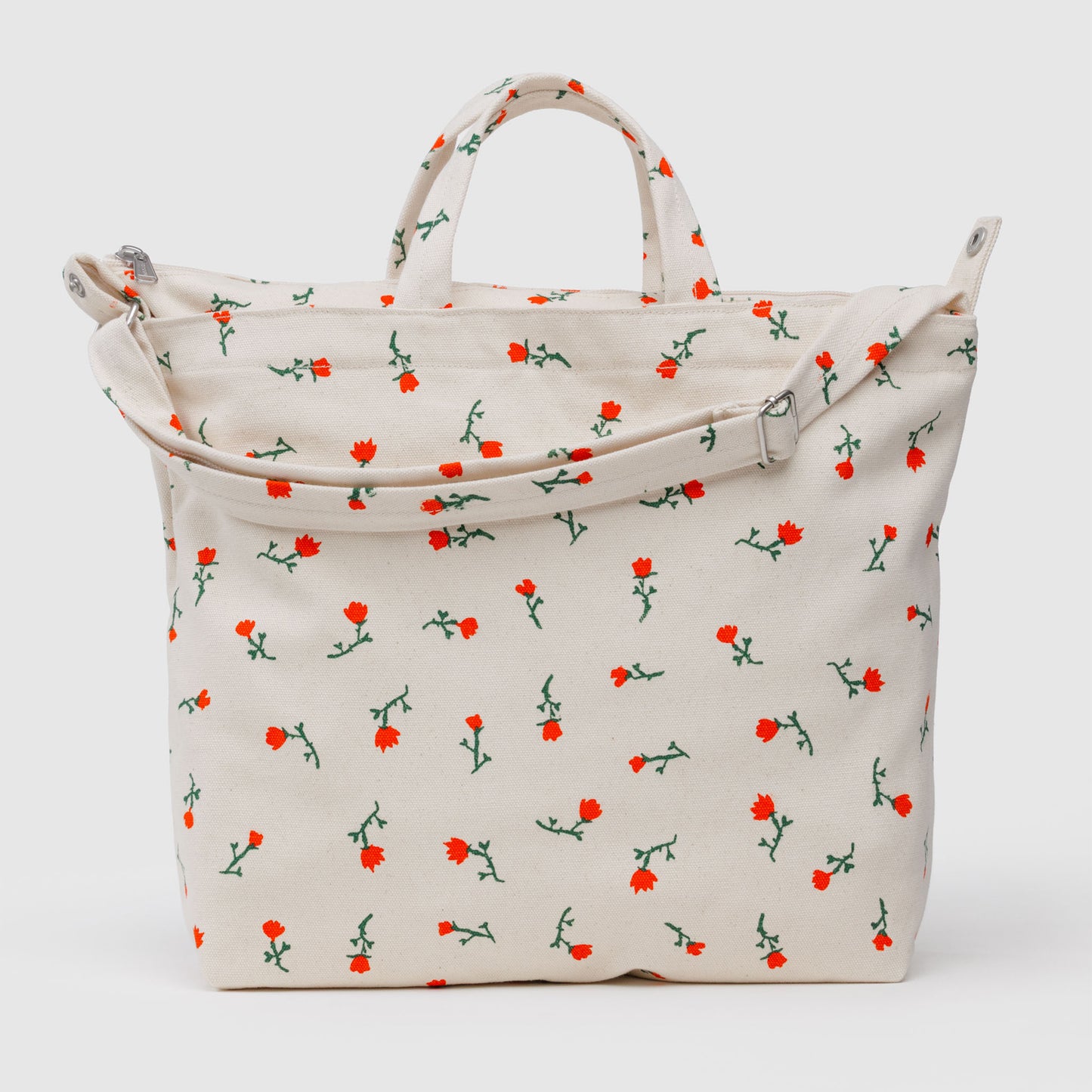 BAGGU Painted Wildflower Horizontal Zip Duck Bag