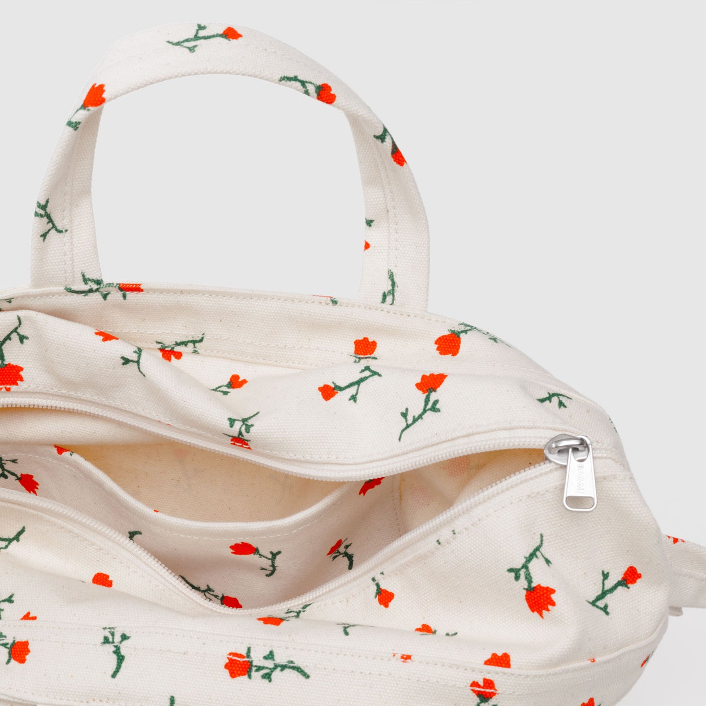 BAGGU Painted Wildflower Horizontal Zip Duck Bag