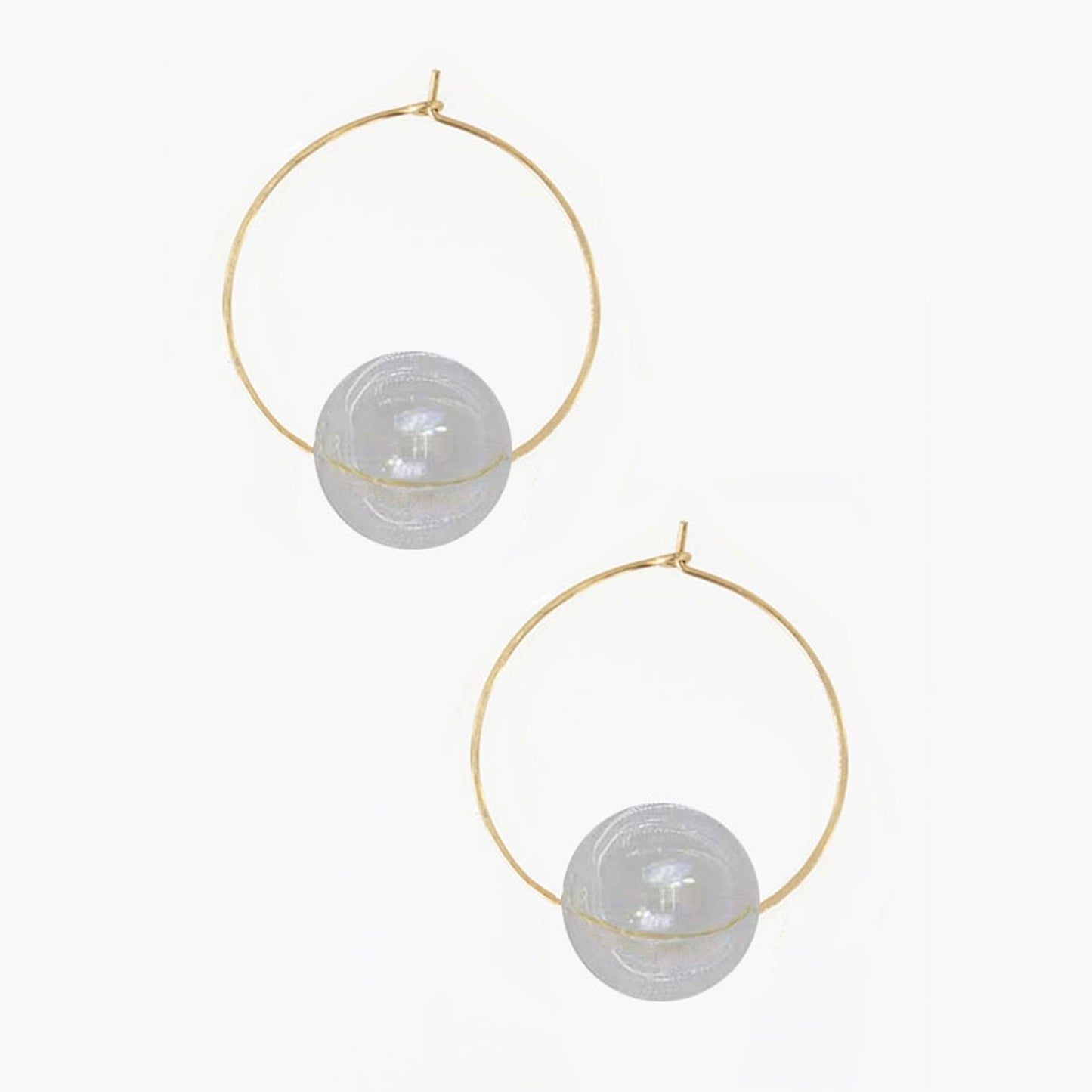Glass Hoop Earrings