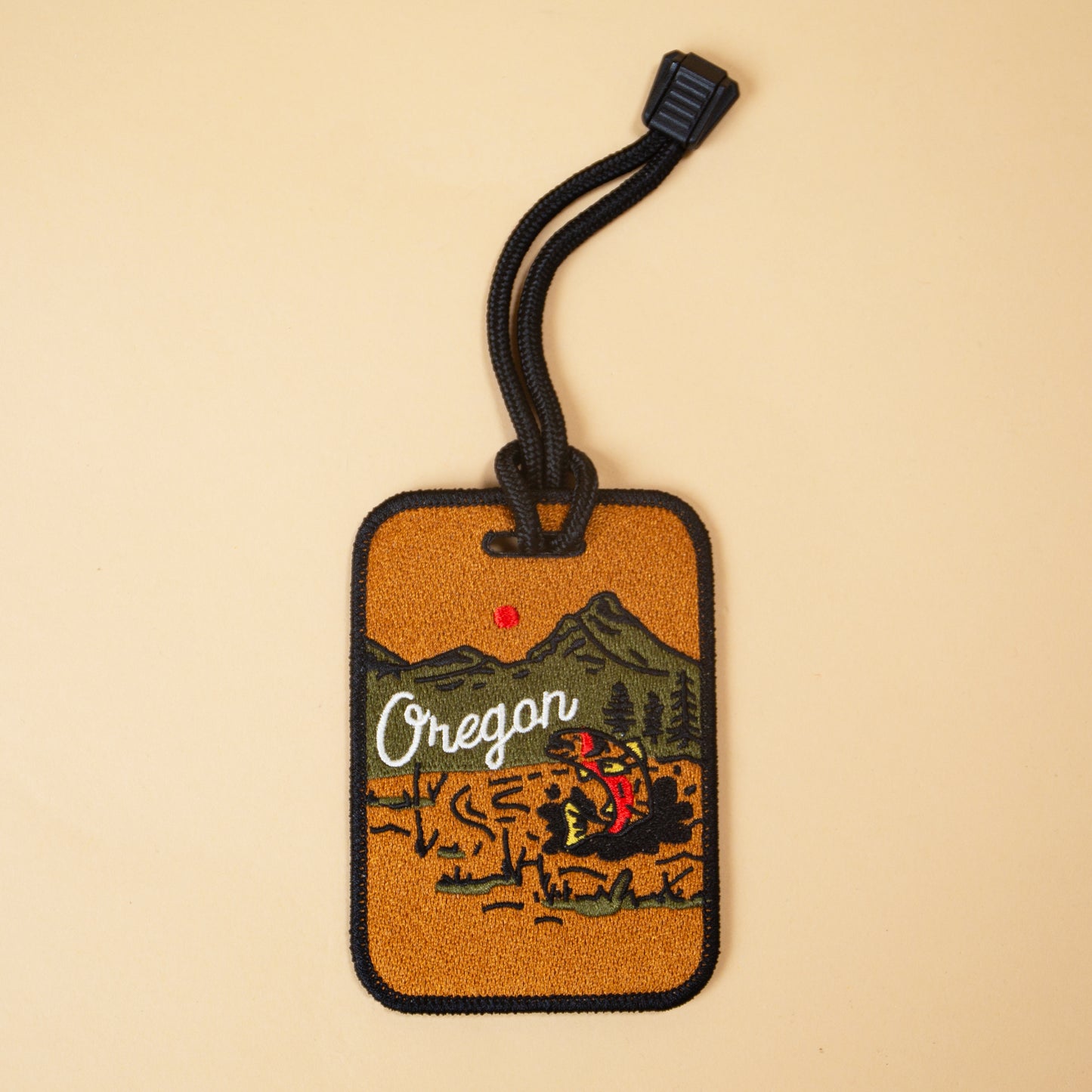 Oregon Trout Patch Luggage Tag