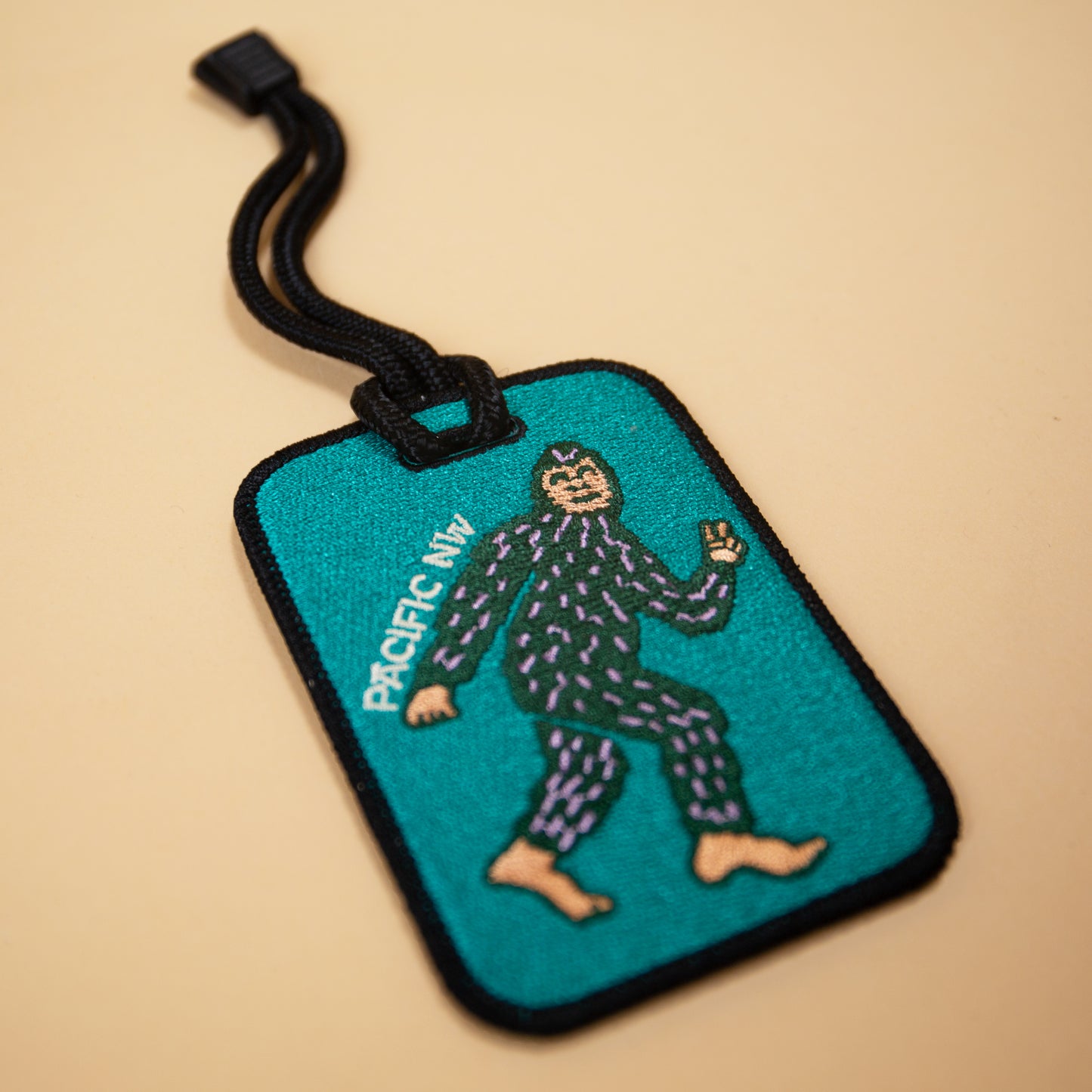 Pacific NW Bigfoot Patch Luggage Tag
