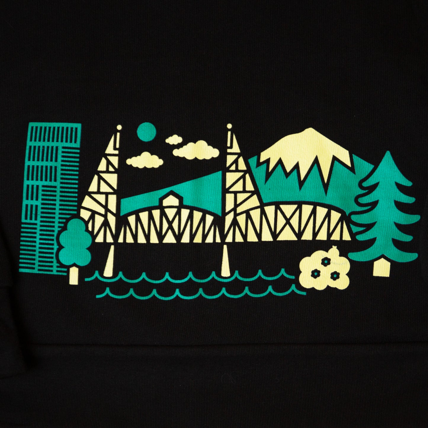 Portland Cityscape Kids Zip Hoodie