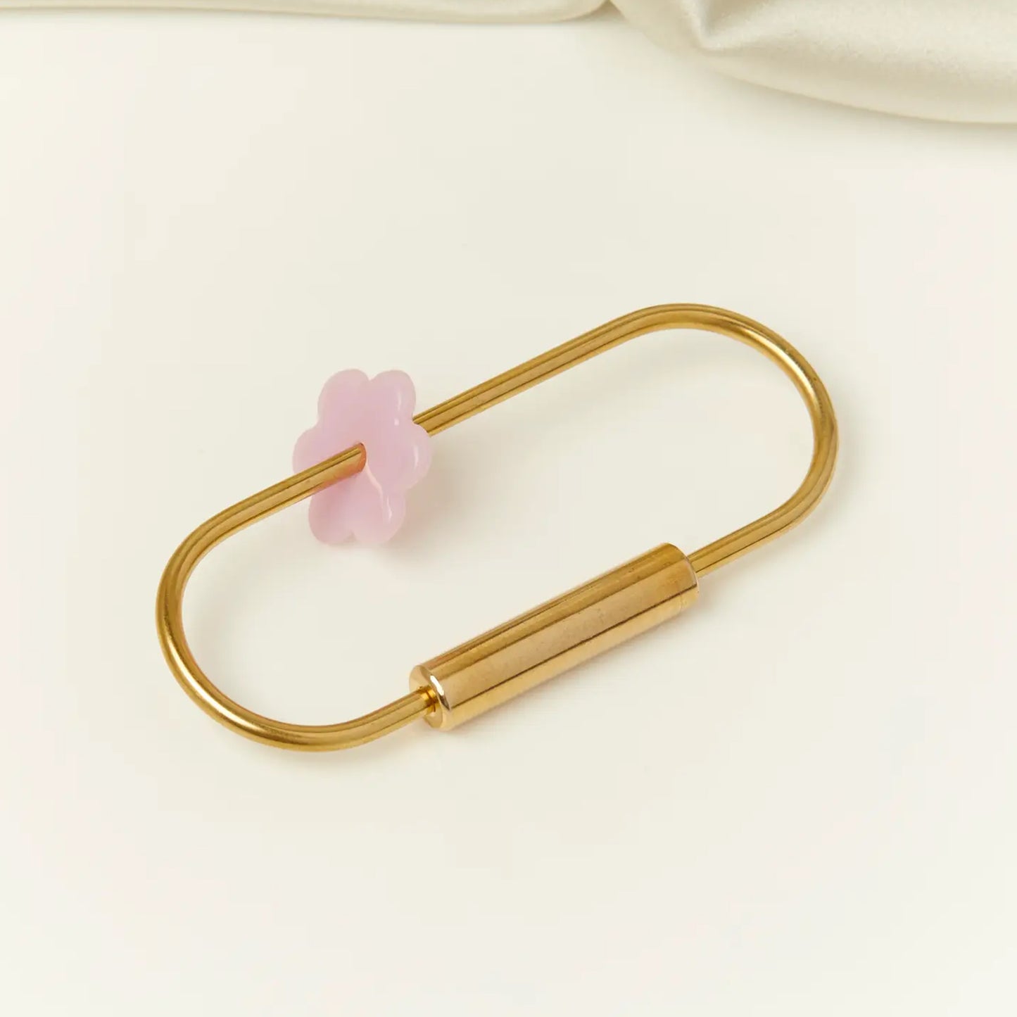 Brass Keyring with Daisy