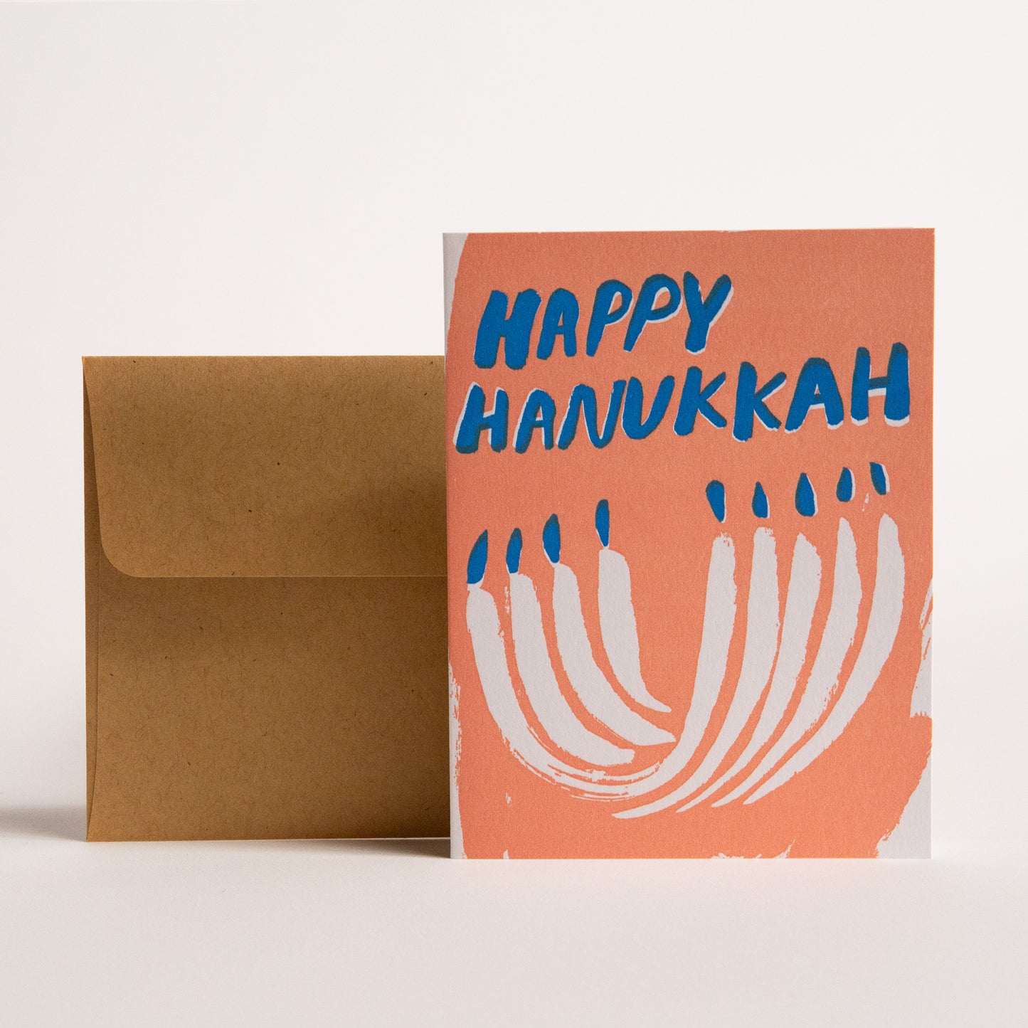 Happy Hanukkah Pink + Blue Card