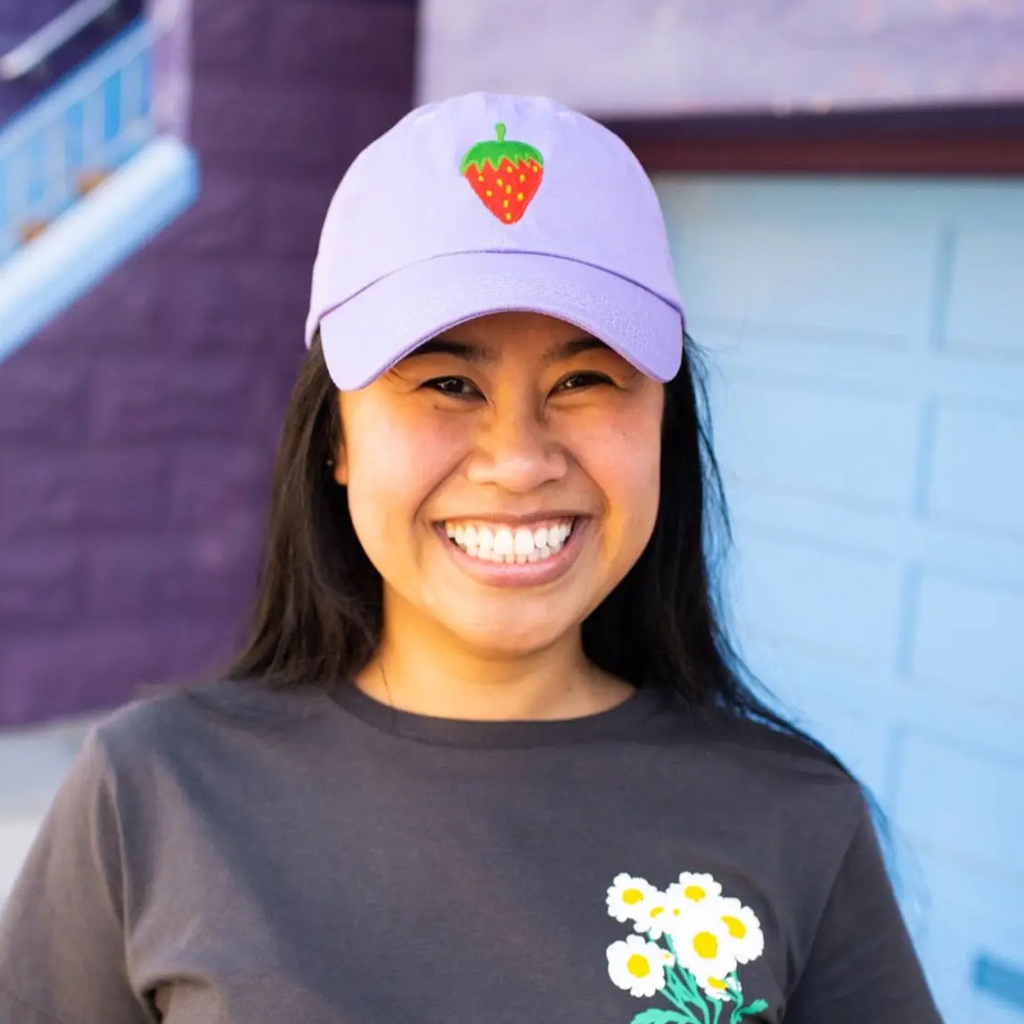 Embroidered Strawberry Hat