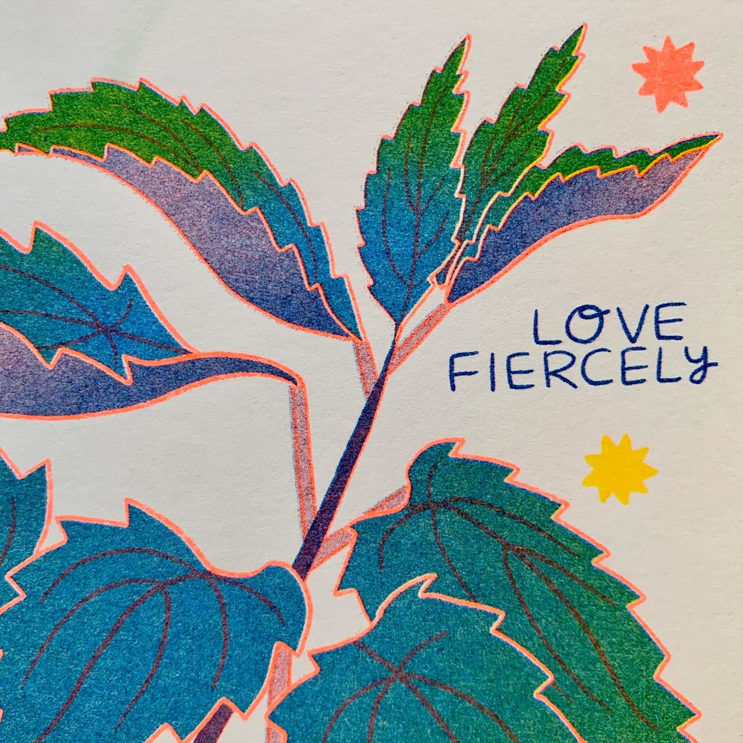 Katie Blanchard: Know Like Nettles Risograph Print