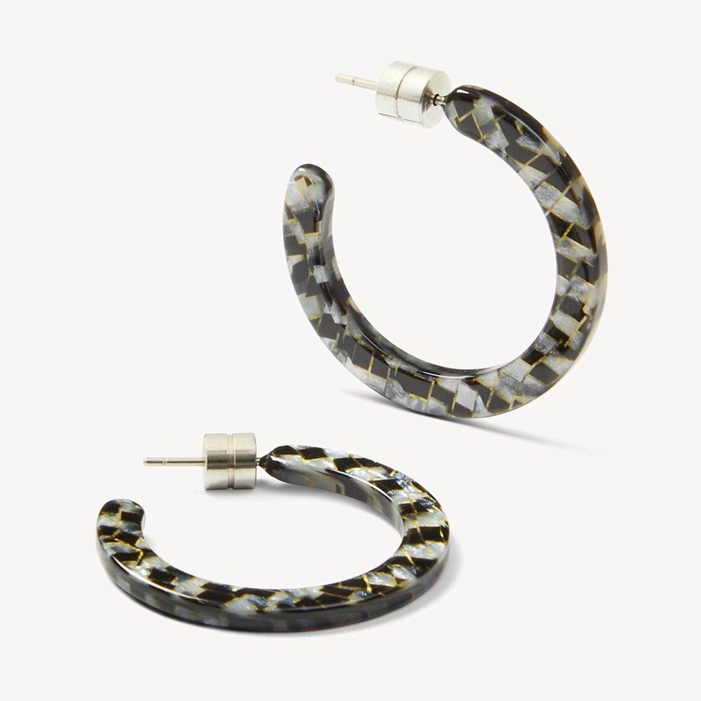 Mini Hoops in Perle Noir