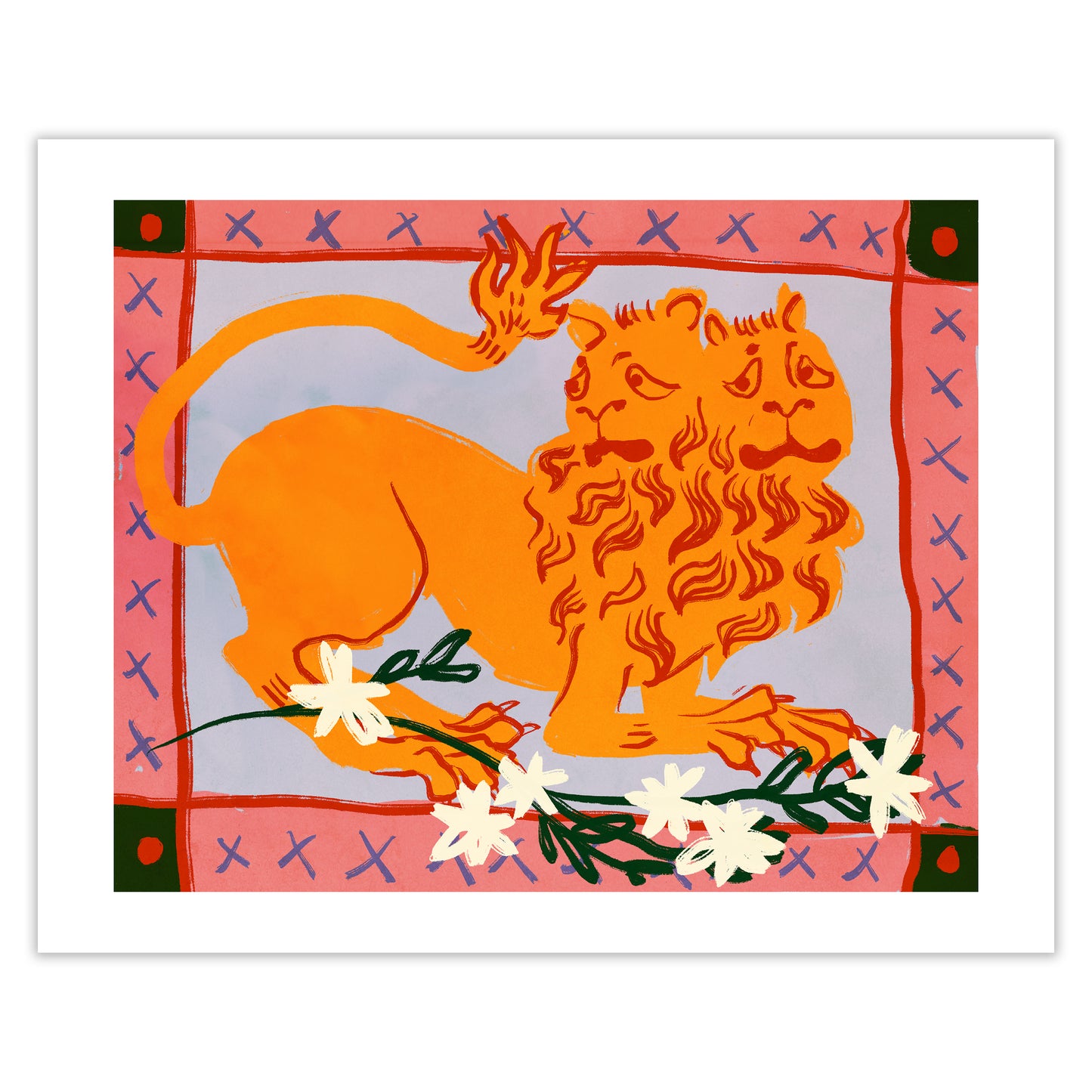Ona Zelda Pitschka: Two Headed Lion Print