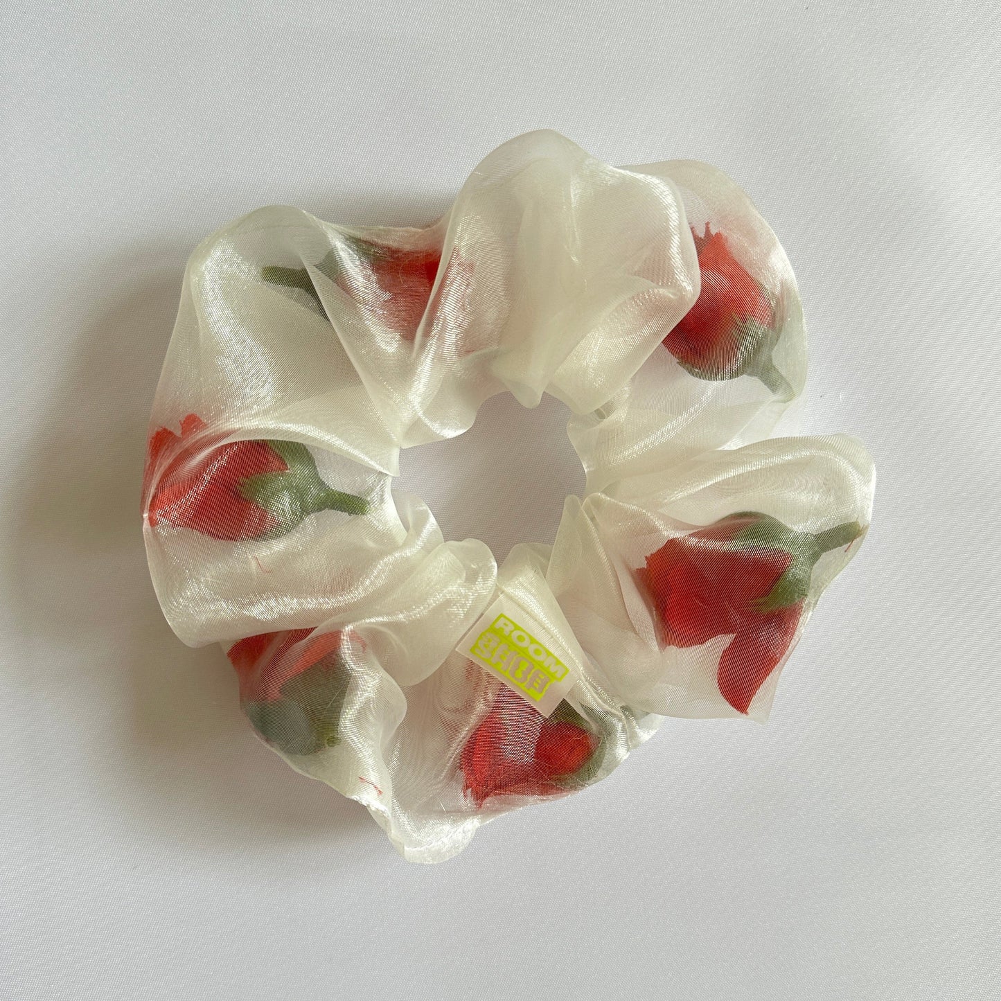 Mini Sheer Rose Stuffed Scrunchie