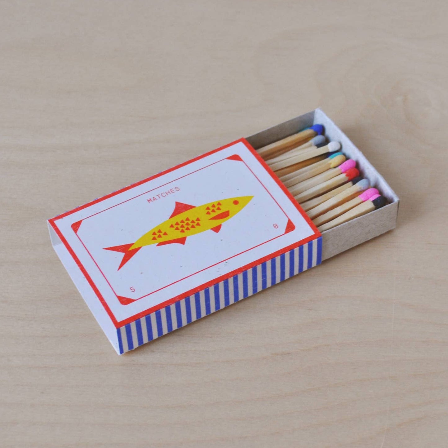 "Fish" Risograph Printed Matchbox
