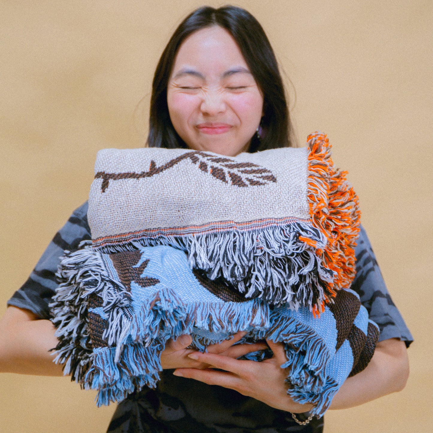 Rose City Cotton Throw Blanket