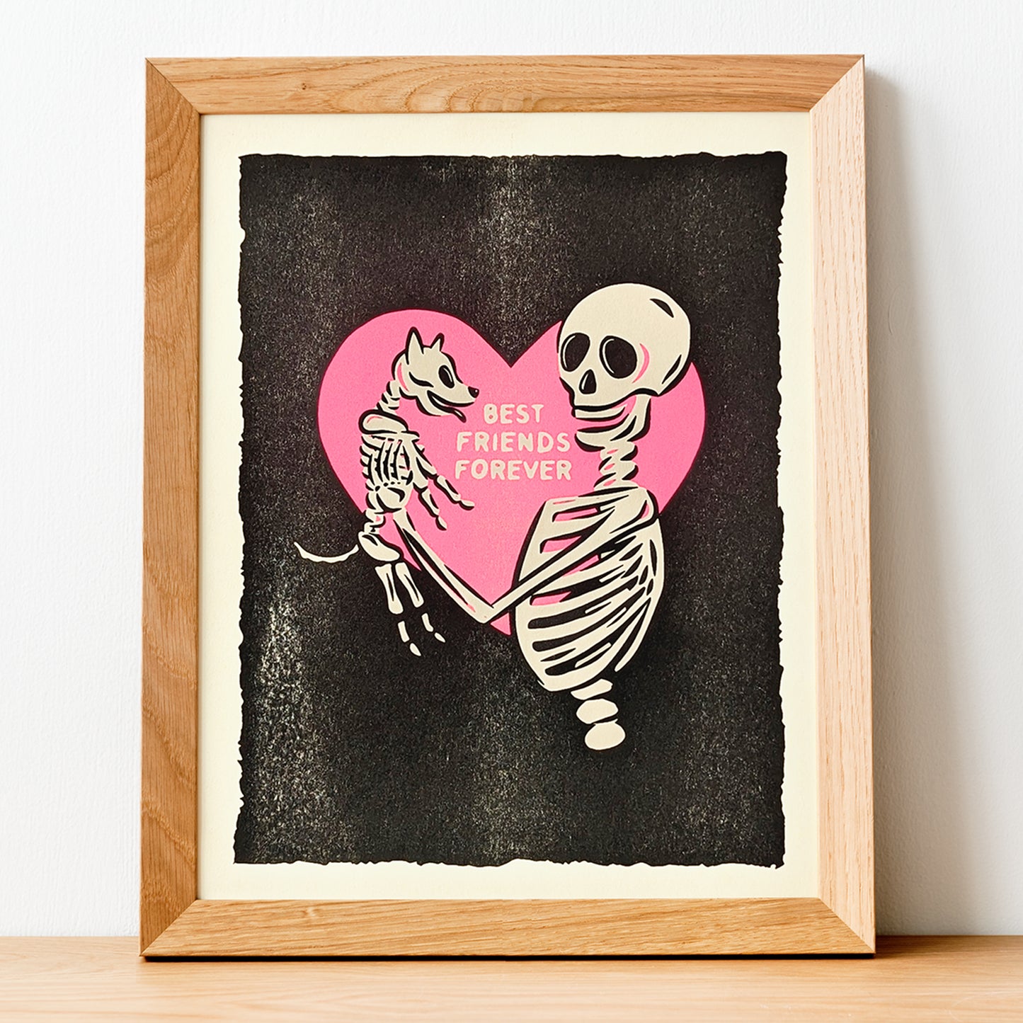 Wildkat Studio: Best Friends Forever Riso Print