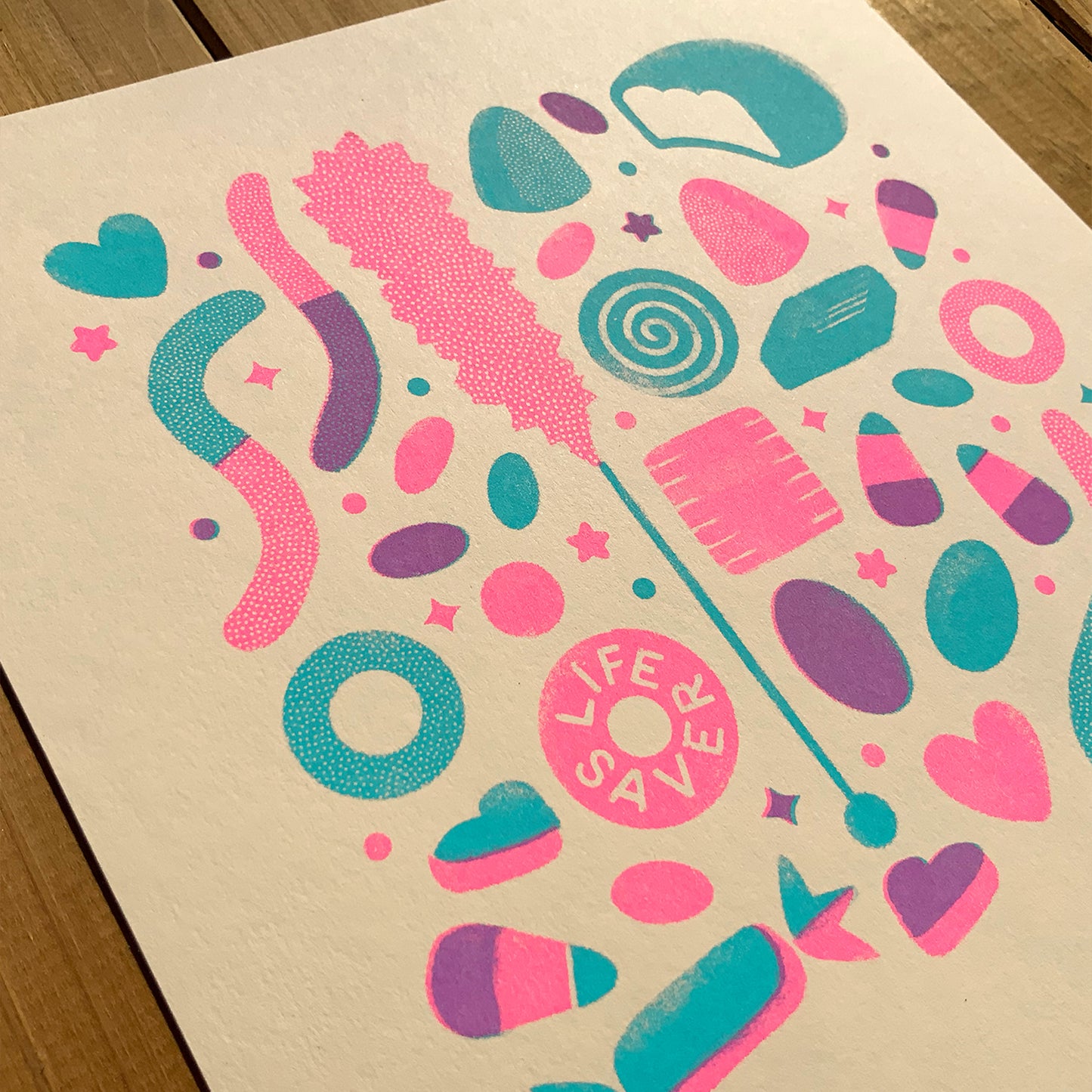 Wildkat Studio: Candy Riso Print