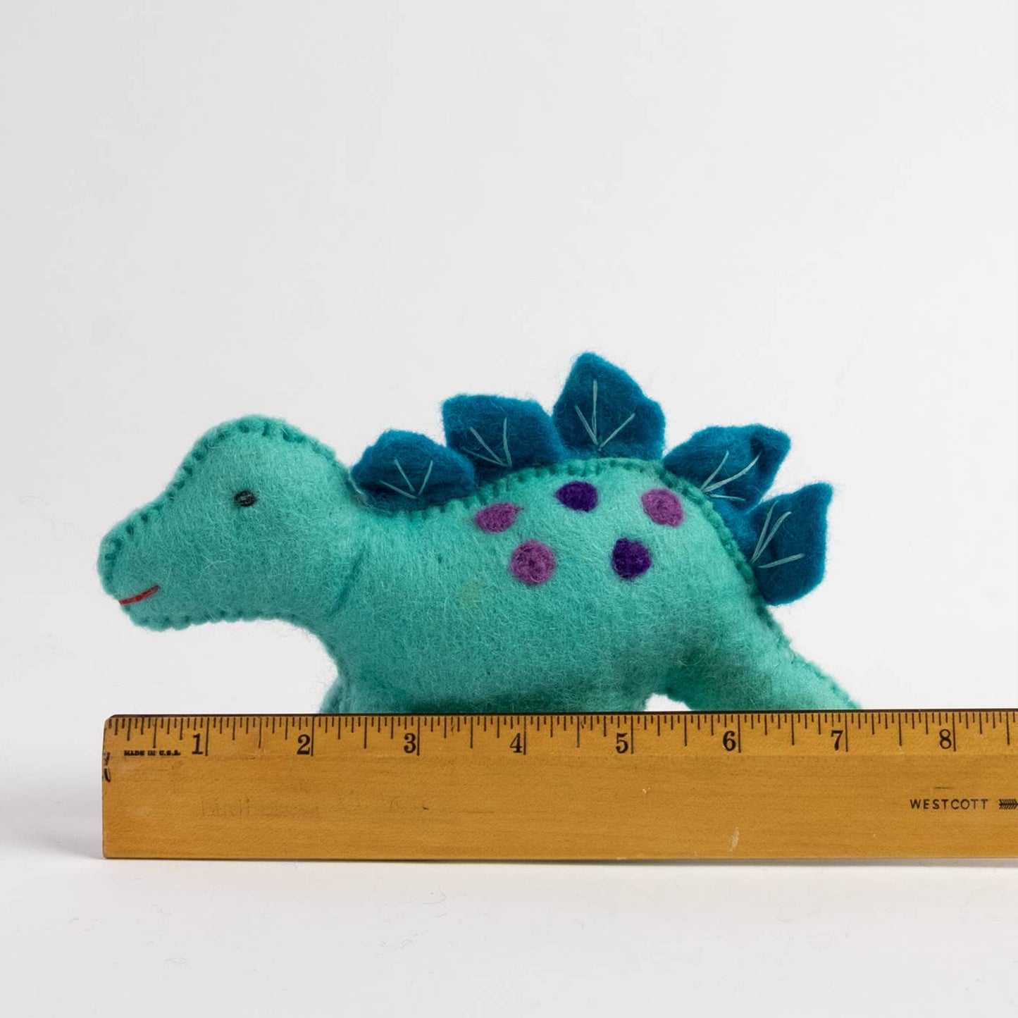 Wool Felted Dino - Baby Blue Stegosaurus