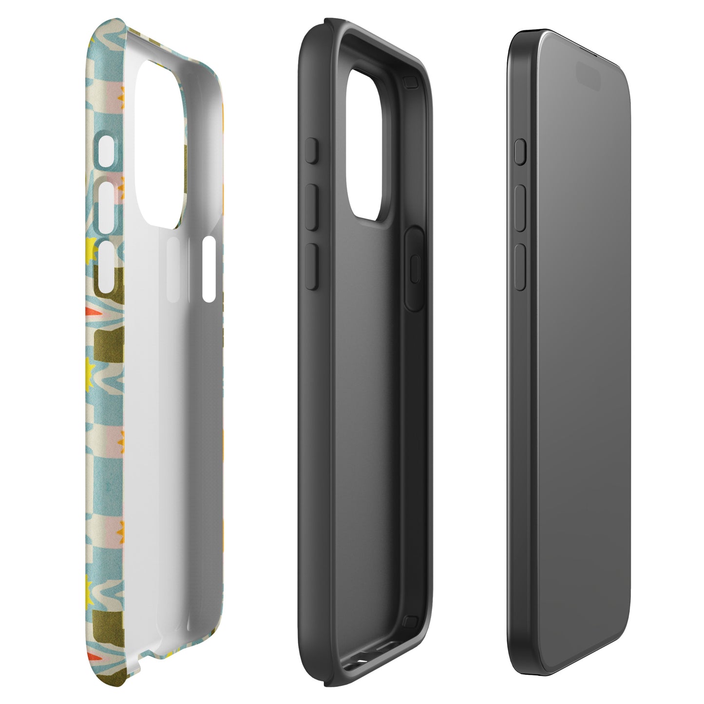 Patchwork Glitch Tough Case for iPhone 15 Pro Max