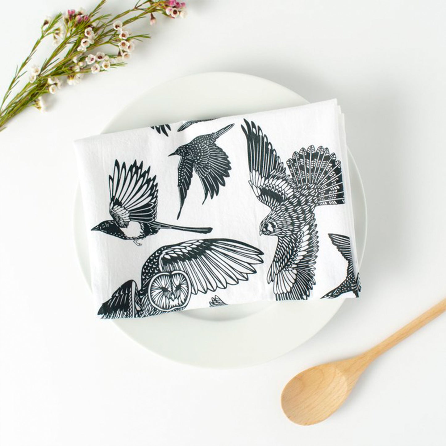 Bird Mafia Tea Towel