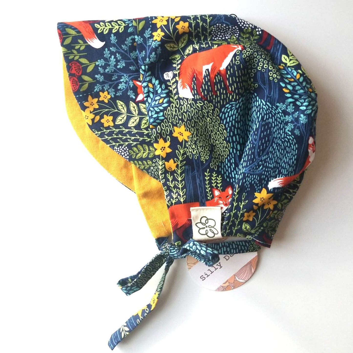 Silly Daisy Reversible Baby Bonnet - Fox