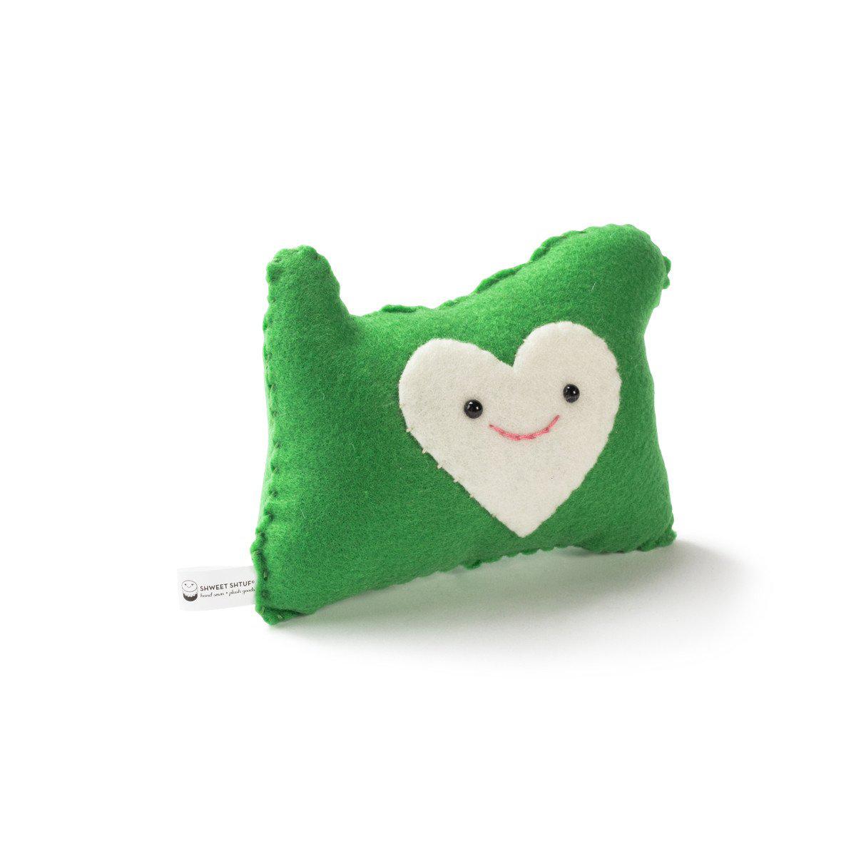 Shweet Shtuf green Heart Oregon plush