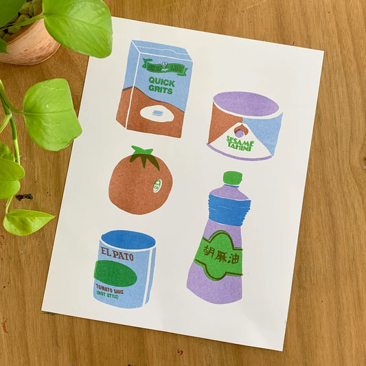 Alex Luciano: Pantry Risograph Print