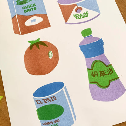 Alex Luciano: Pantry Risograph Print