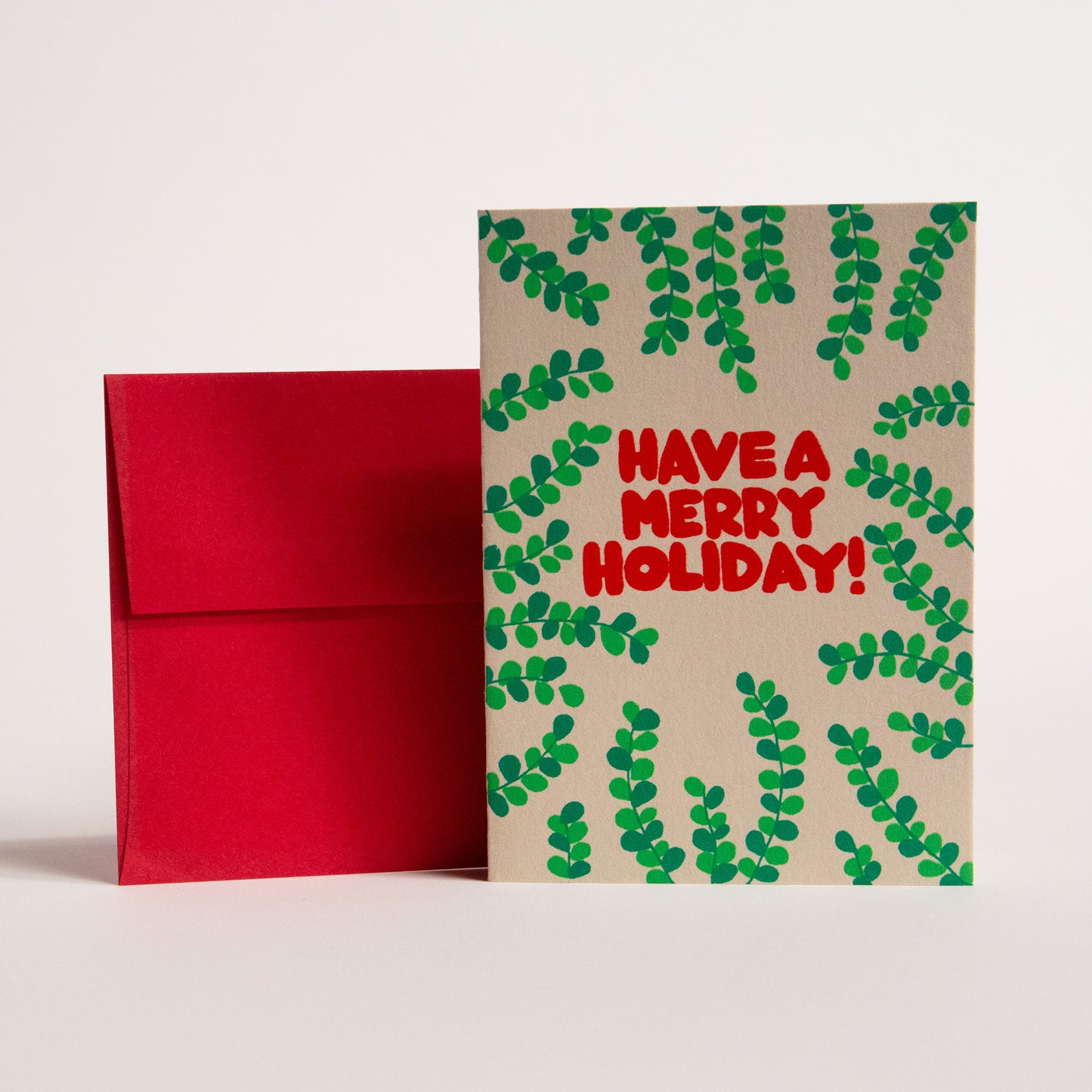 Merry Holiday Screenprinted Card