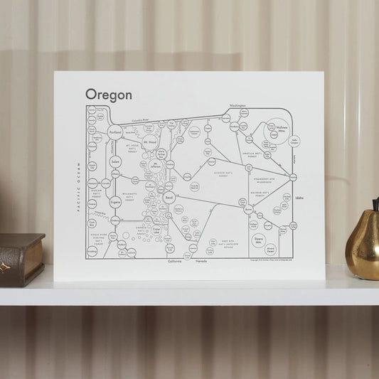 Archie's Press: Oregon Map Print