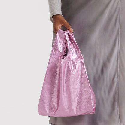 BAGGU Blush Metallic Baby Baggu