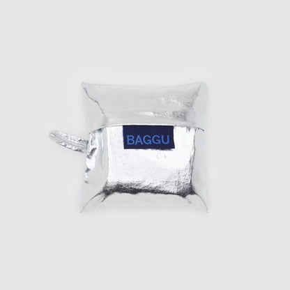 BAGGU Metallic Silver Baby Baggu