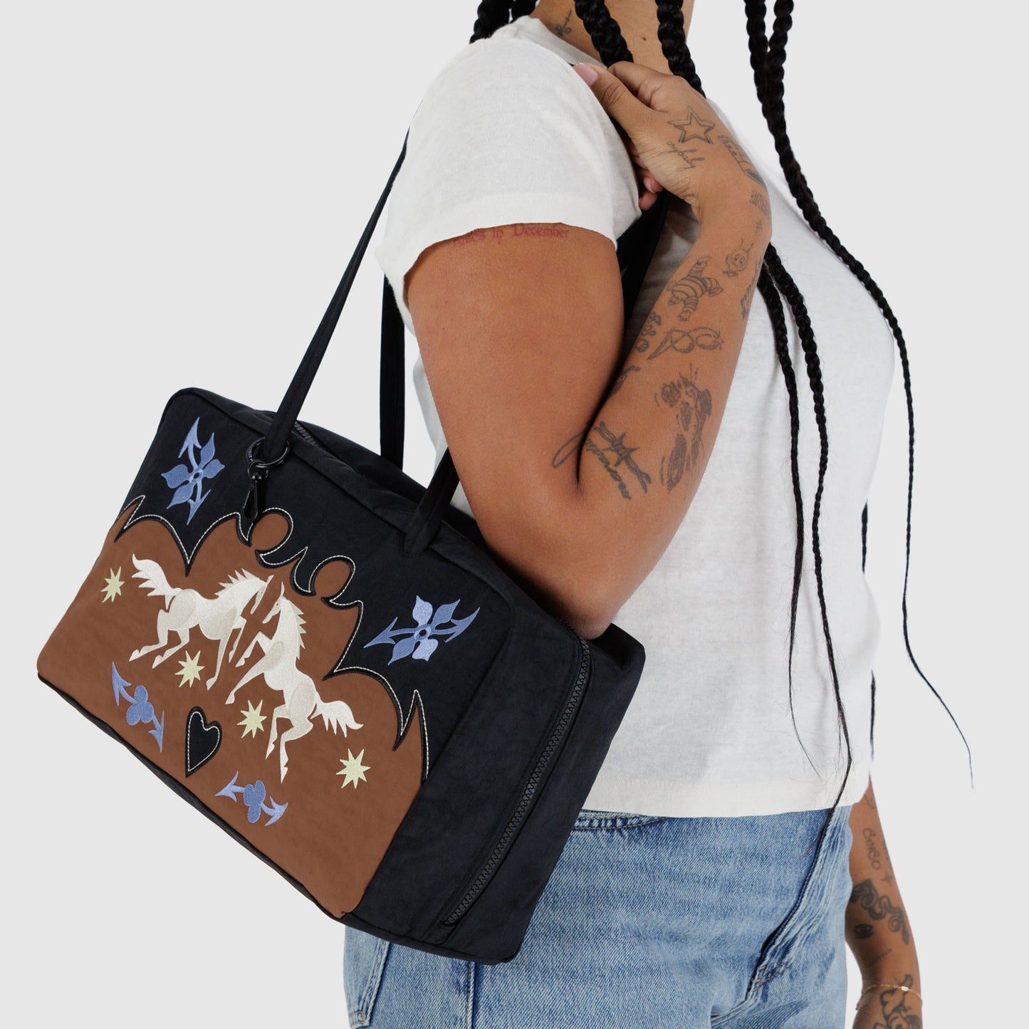 Medium Nylon Bowler Bag