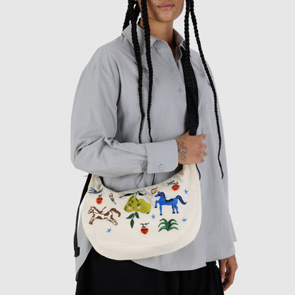 Medium Nylon Crescent Bag