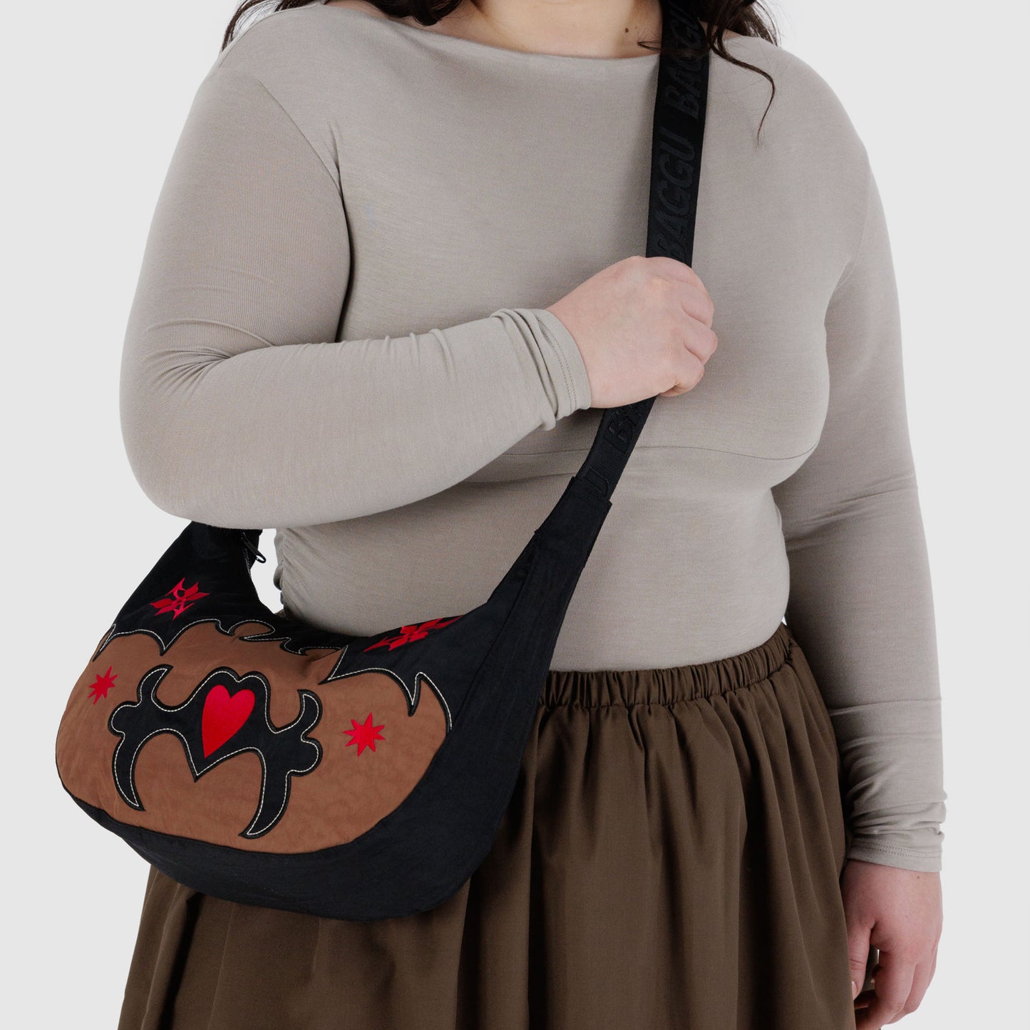 Medium Nylon Crescent Bag