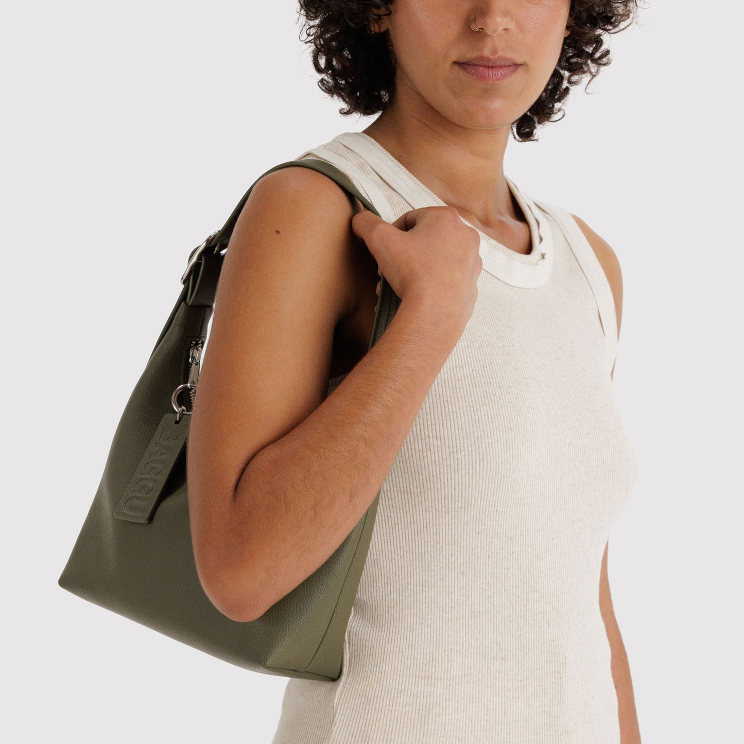 Mini Recycled Leather Shoulder Bag