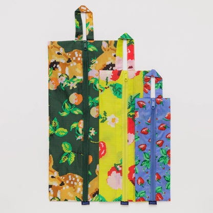 3D Zip Pouch Set