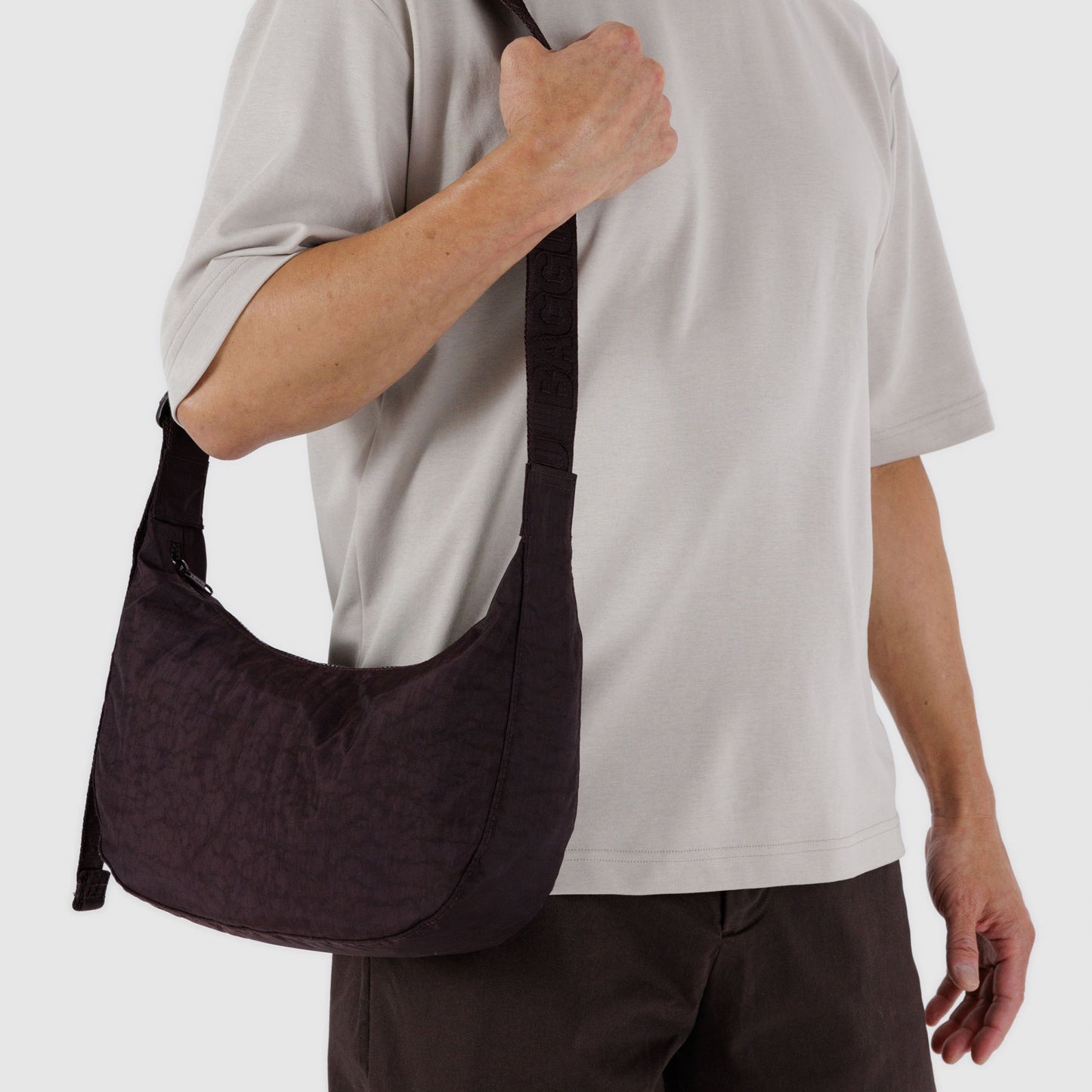 Medium Nylon Crescent Bag